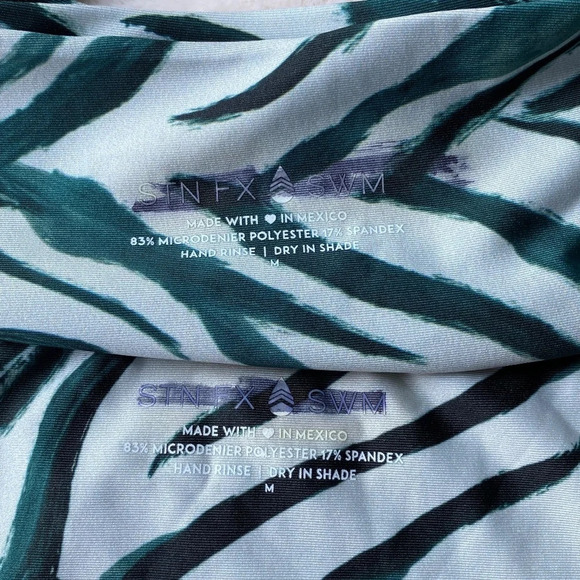 New! Set! Stone Fox swim x Free People soma zebra bandeau/ Sumatra bottom 19242 - Picture 6 of 8